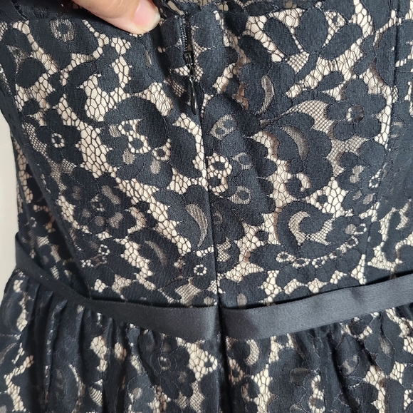 Neiman Marcus black over cream mini dress  women's 4   #2370 - Picture 5 of 10